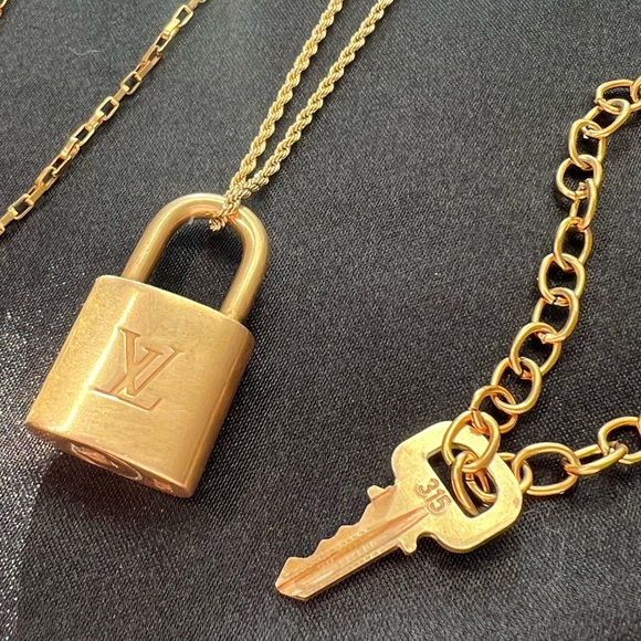 Louis Vuitton Lock and Key Necklace & Bracelet - Picture 1 of 8